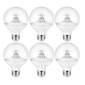60-Watt Equivalent Clear G25 Dimmable LED Light Bulb, Warm White (6-Pack)