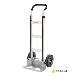 800 lbs. Capacity Aluminum Hand Truck with Wide load Toe Plate, Wide Grip Handle, and Premium Flat Free Wheels