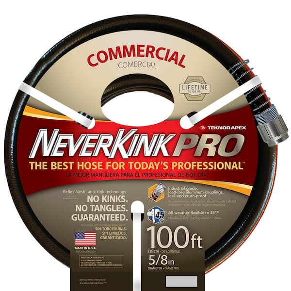 Neverkink PRO 5/8 in. Dia x 100 ft. Commercial Duty Water Hose