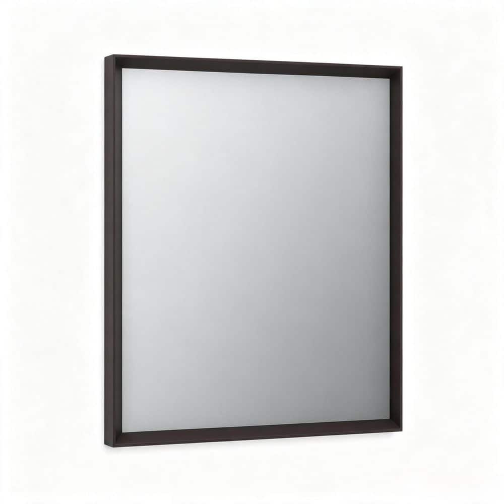 Black 24 in W x 36 in. H Rectangle Aluminum Framed Mirror for Bedroom price history on PriceWatchPro