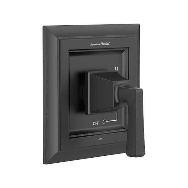 American Standard Town Square S 1-Handle Valve Trim Kit for Flash Rough-in Valves in Matte Black (Valve Not Included)