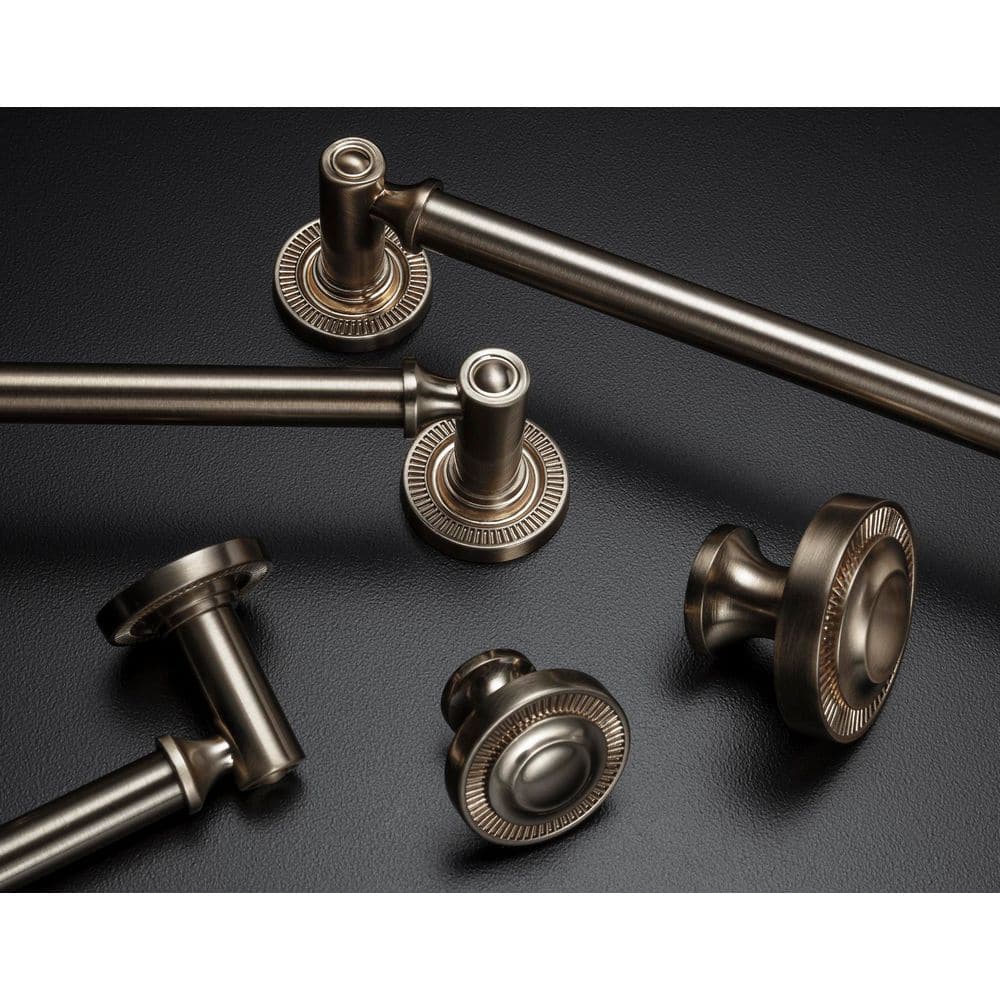Minted Satin Brass Cylindrical Bar Pull with Mounting Hardware