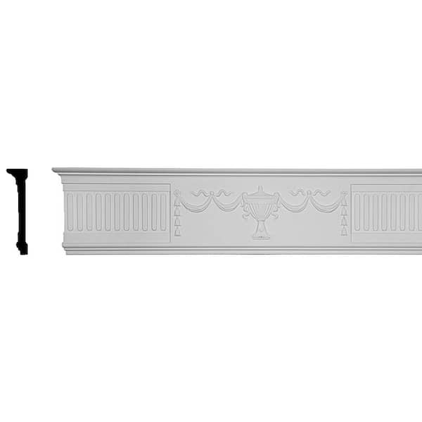 Federal Urn and Ribbon 1.75 in. D x 7.5 in. W x 94.5 in. L Polyurethane Chair Rail Moulding
