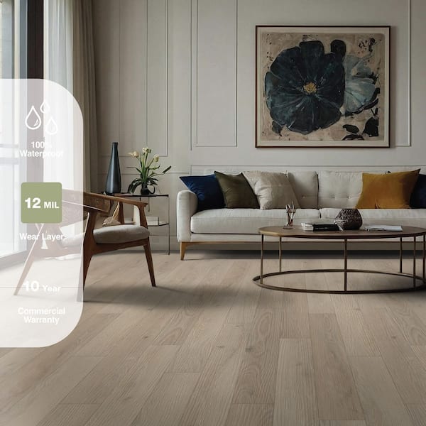 Highland Lake 12 MIL x 7 in. W x 48 in. L Waterproof Click Lock Luxury Vinyl Plank Flooring (23.77 sq. ft./Case)