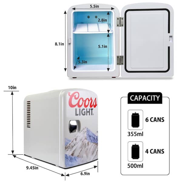 Coors Light Mini frigo portable, capacité de 7,9 L/8,3 pte
