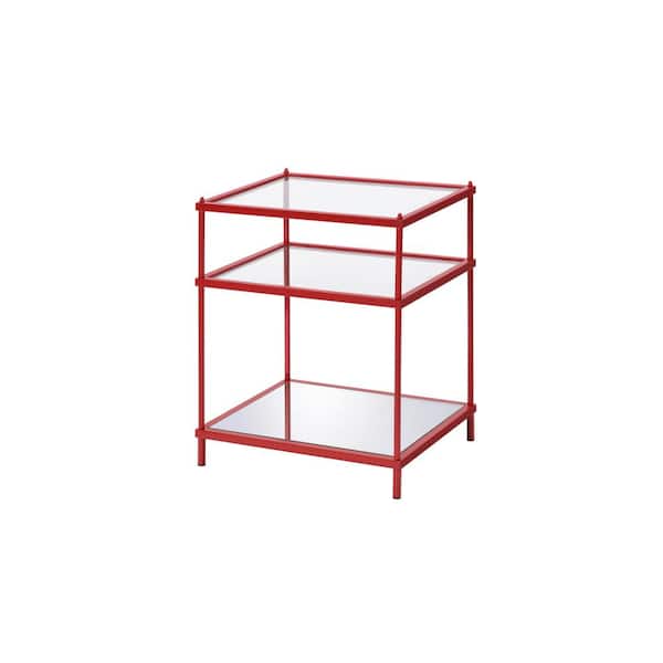Furniture of America Upland 24 in. Red Side Table