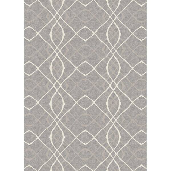 Ruggable Washable Amara Grey 5 ft. x 7 ft. Stain Resistant Area Rug