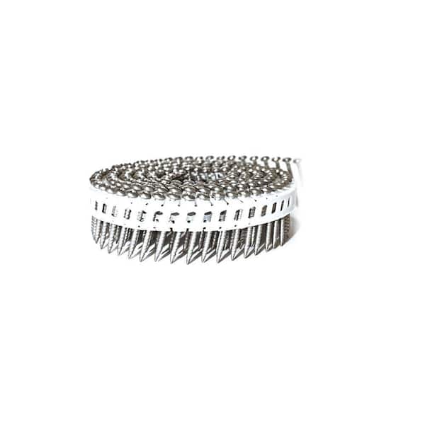 Scrail 1 in. x 0.082 in. 15-Degree Plastic Mini-Sheet Coil Pozi Pan Head Nail Screw Fastener (11,200-Pack)