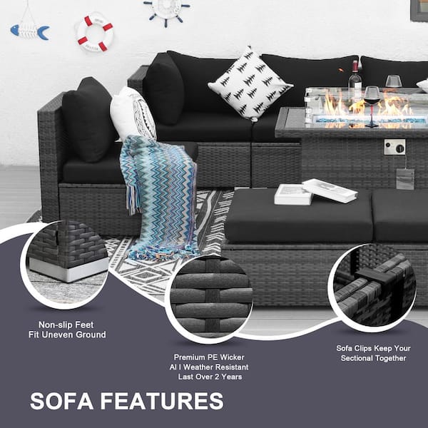 9 foot online sectional sofa