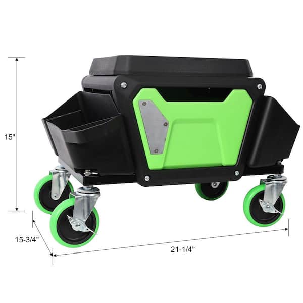 Damodpoy 330 lb. Capacity Green and Black Mechanics Creeper with