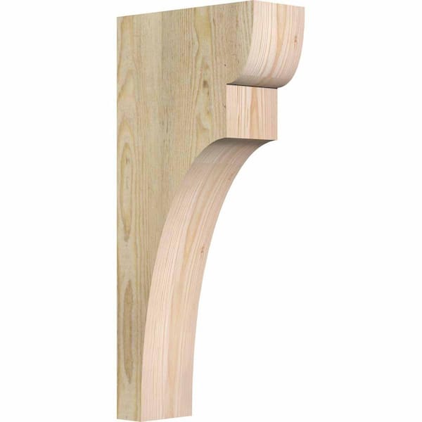 Ekena Millwork 4 in. x 10 in. x 22 in. Douglas Fir Yorktown Rough Sawn Corbel