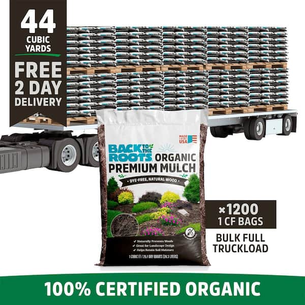 Organic Value Bulk Bark Bagged Mulch Truckload (1200 1 cu. ft. Bags)
