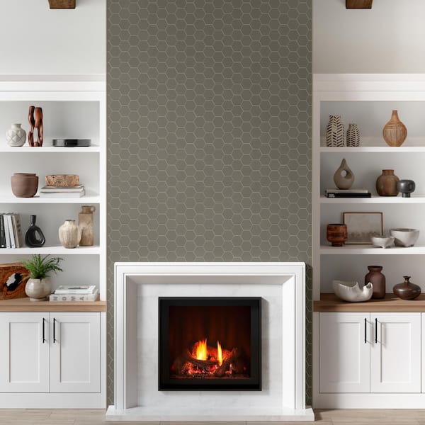 Source Taupe 8.66 in. x 9.88 in. Honeycomb Matte Porcelain Mosaic Tile (0.594 sq. ft./Each)