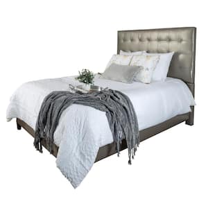 Sutton Queen Upholstered Bed with Side Rails and Footboard in Atta Boy Bennie