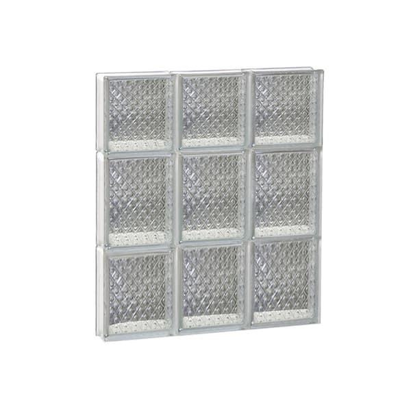 Clearly Secure 17.25 in. x 21.25 in. x 3.125 in. Frameless Diamond Pattern Non-Vented Glass Block Window