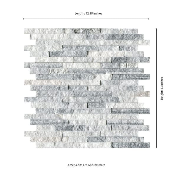 MSI Alaska Gray Split Face 12 in. x 12 in. x 10 mm Textured Marble Mesh-Mounted Mosaic Tile (10 sq. ft. / case) MSI Alaska Gray Split Face 12 in. x 12 in. x 10 mm Textured Marble Mesh-Mounted Mosaic Tile (10 sq. ft. / case)