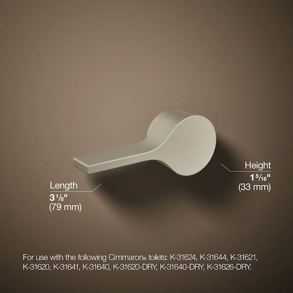 KOHLER Left-Hand Toilet Tank Lever in Vibrant Brushed Nickel K