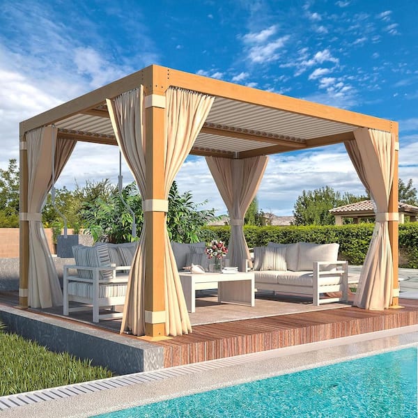 Lubis Cadir / CD3枚セット　12012 10 ft. x 12 ft. Louvered Pergola with Adjustable Rainproof