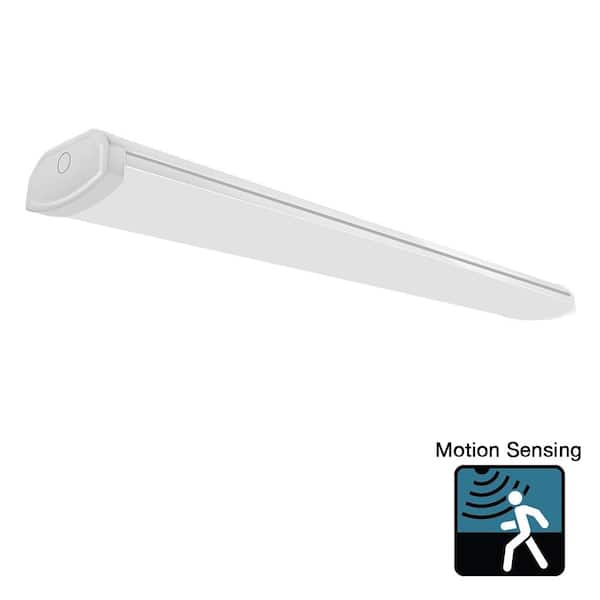 4 ft. Motion Sensing LED White Wraparound Light 3600LM 34W Bright White 4000K Adjustable Motion Sensor Settings
