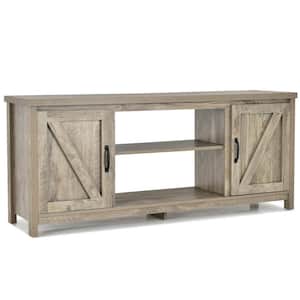 59 in. Natural TV Stand Fits TV's up to 65 in. With Storage Cabinet