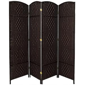 6 ft. Black 4-Panel Room Divider