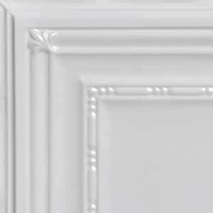Take Home Sample - Eyelet White 1 ft. x 1 ft. Decorative Tin Style Lay-in Ceiling Tile (1 sq. ft./case)