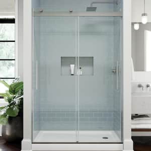 C500 47 in. W x 71-1/8 in. H Frameless Sliding Shower Door in Chrome with 5/16 in. (8mm) Tempered Clear Glass
