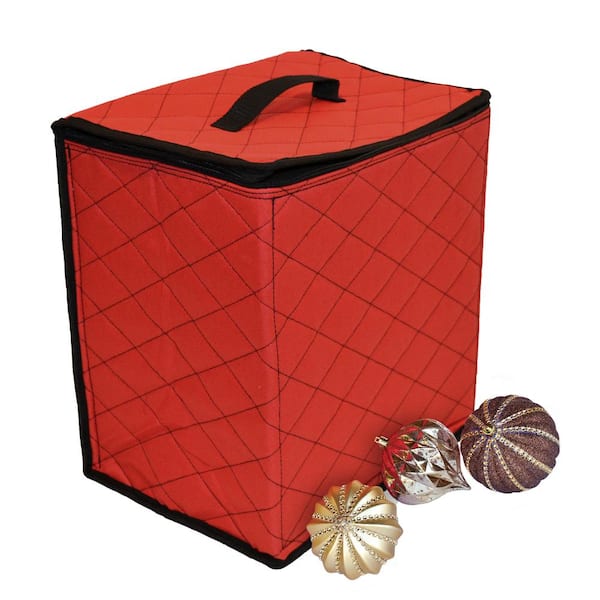 Holiday Living 36-in x 36-in Red Polyester Collapsible Wreath Storage  Container (Accommodates Wreath Diameters Up to 36-in)