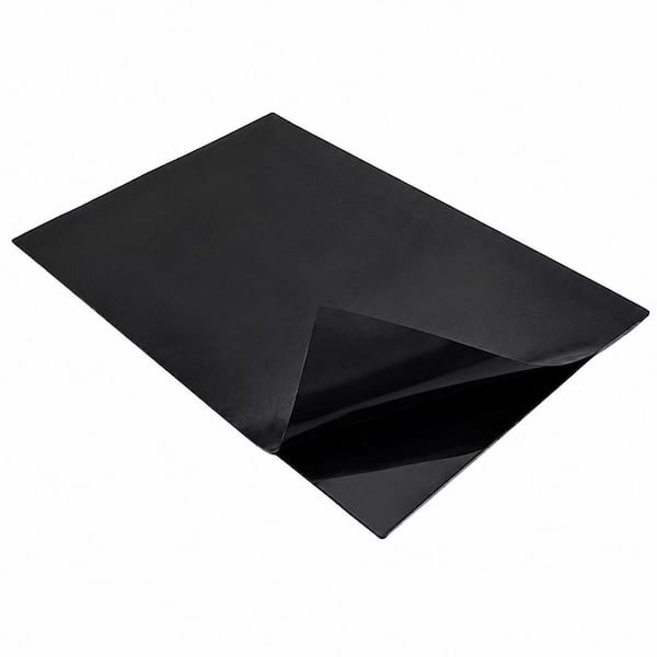 Large Induction Cooktop Protector Mat Fiberglass Silicone Pure Black with Non-Stick Heat Resistance