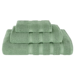 Bath Towel Set 100% Turkish Cotton 3 Piece Towels for Bathroom- Sage Green