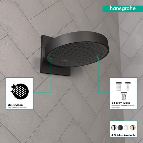 Hansgrohe Rainfinity 3-Spray Patterns 1.75 GPM 10 in. Wall Mount 