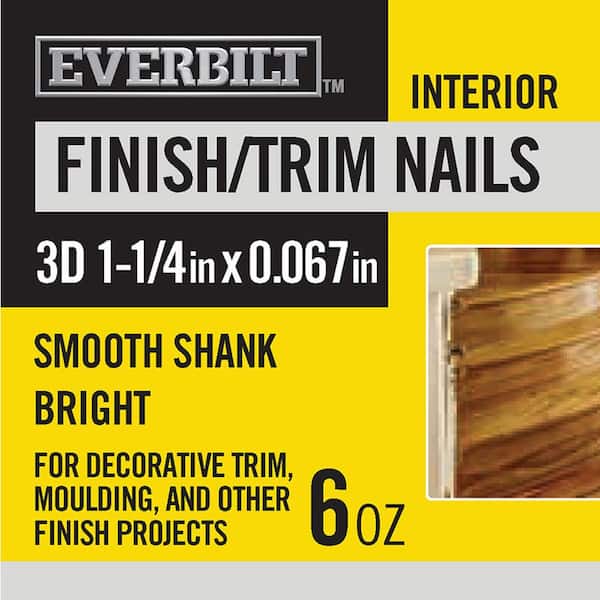 Everbilt 1-1/4 in. x 3D Non-Collated Finishing/Casing Nail 6 oz (267-Pack)