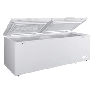 79 in. Wide 25 cu.ft. Freezer Manual Defrost Dual Door Chest Freezer in White