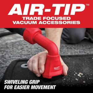 AIR-TIP 1-1/4 in. - 2-1/2 in. Swiveling Palm Brush Wet/Dry Shop Vacuum Attachment (1-Piece)