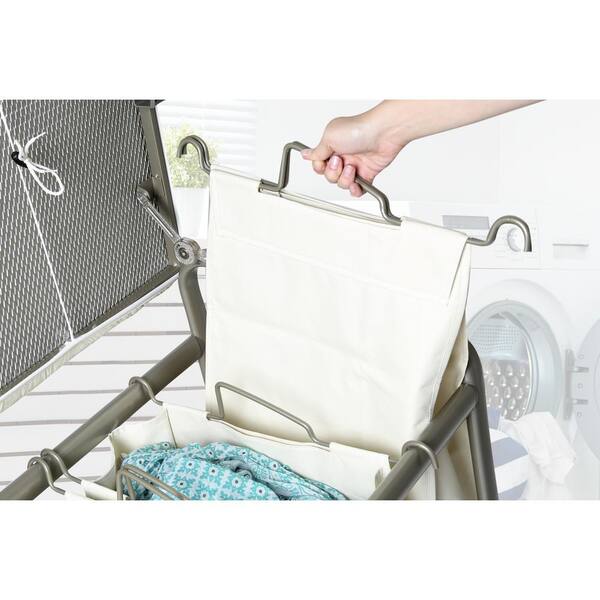 3 Bag Laundry Sorter Storage With Folding Table College Campus Dorm Room Hampers 