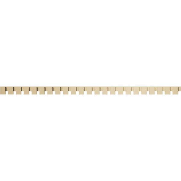 Ekena Millwork 1 in. D x 4 in. W x 92 in. L Primed Polyurethane Panel Moulding