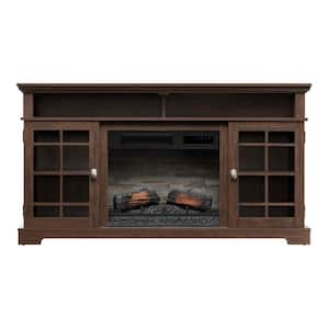 Canteridge 60 in. W Freestanding Media Console Electric Fireplace TV Stand in Simply Brown