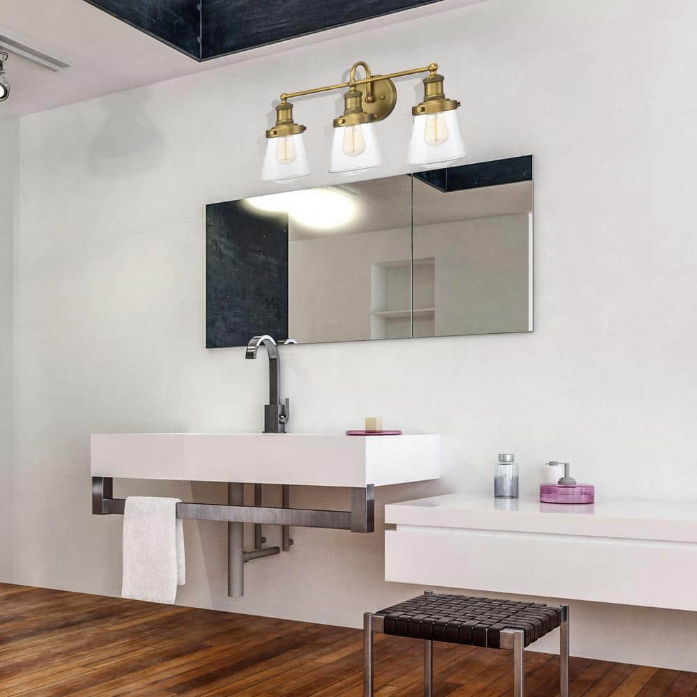 Taylor 22.63" Old Satin Brass Dimmable Bathroom Vanity Light