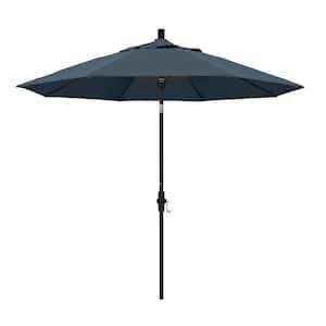 9 ft. Aluminum Collar Tilt Patio Umbrella in Sapphire Pacifica