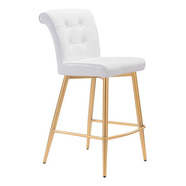 ZUO Niles 38.2 in. White Counter Chair