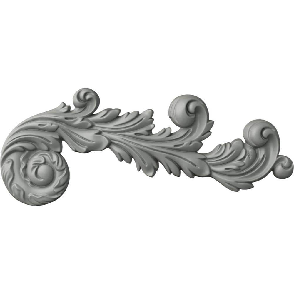 Edinburgh 7"H x 17.5"W Primed Polyurethane Scroll Onlay