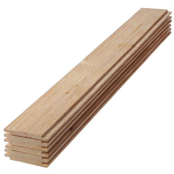 UFP-Edge 1 in. x 6 in. x 3 ft. Barn Wood Brite Shiplap Spruce/Pine/Fir Board (6-Pack)