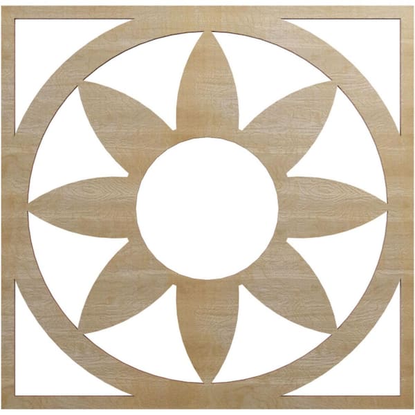 Ekena Millwork 0.375 in. x 6.25 in. x 18 in. Wood Medallion Moulding