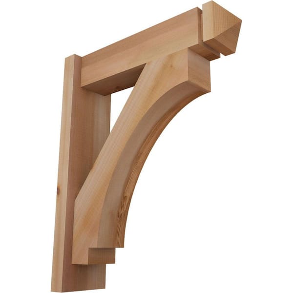 Ekena Millwork 6 in. x 24 in. x 20 in. Western Red Cedar Imperial Arts and Crafts Smooth Outlooker