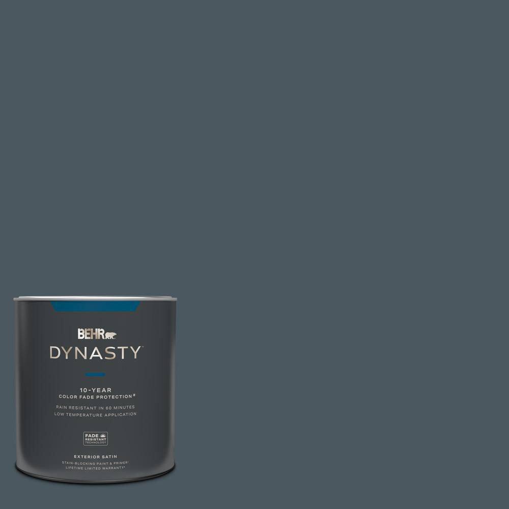 BEHR DYNASTY 1 qt. S4707 Undersea Satin Enamel Exterior StainBlocking Paint & Primer 965304