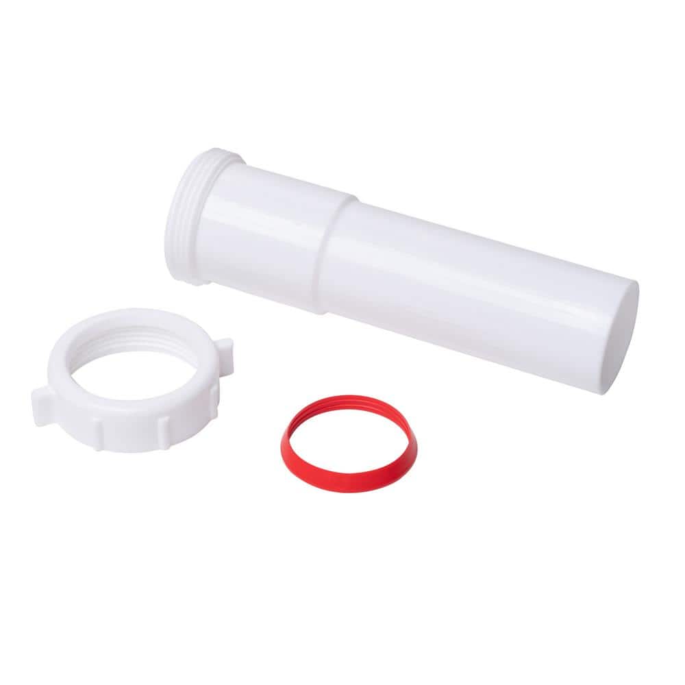 Buy 11/2 in. x 6 in. White Plastic SlipJoint Sink Drain Extension
