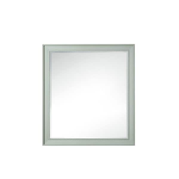 Bristol 44 in. W x 40 in. H Large Rectangular Framed Wall Mount Bathroom Vanity Mirror in Sage Green