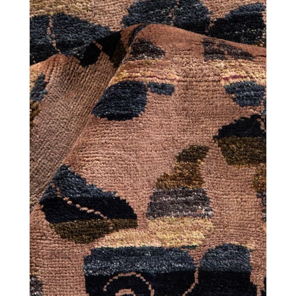 Eclectic Beige 4 x 6 Abstract Wool Indoor Area Rug