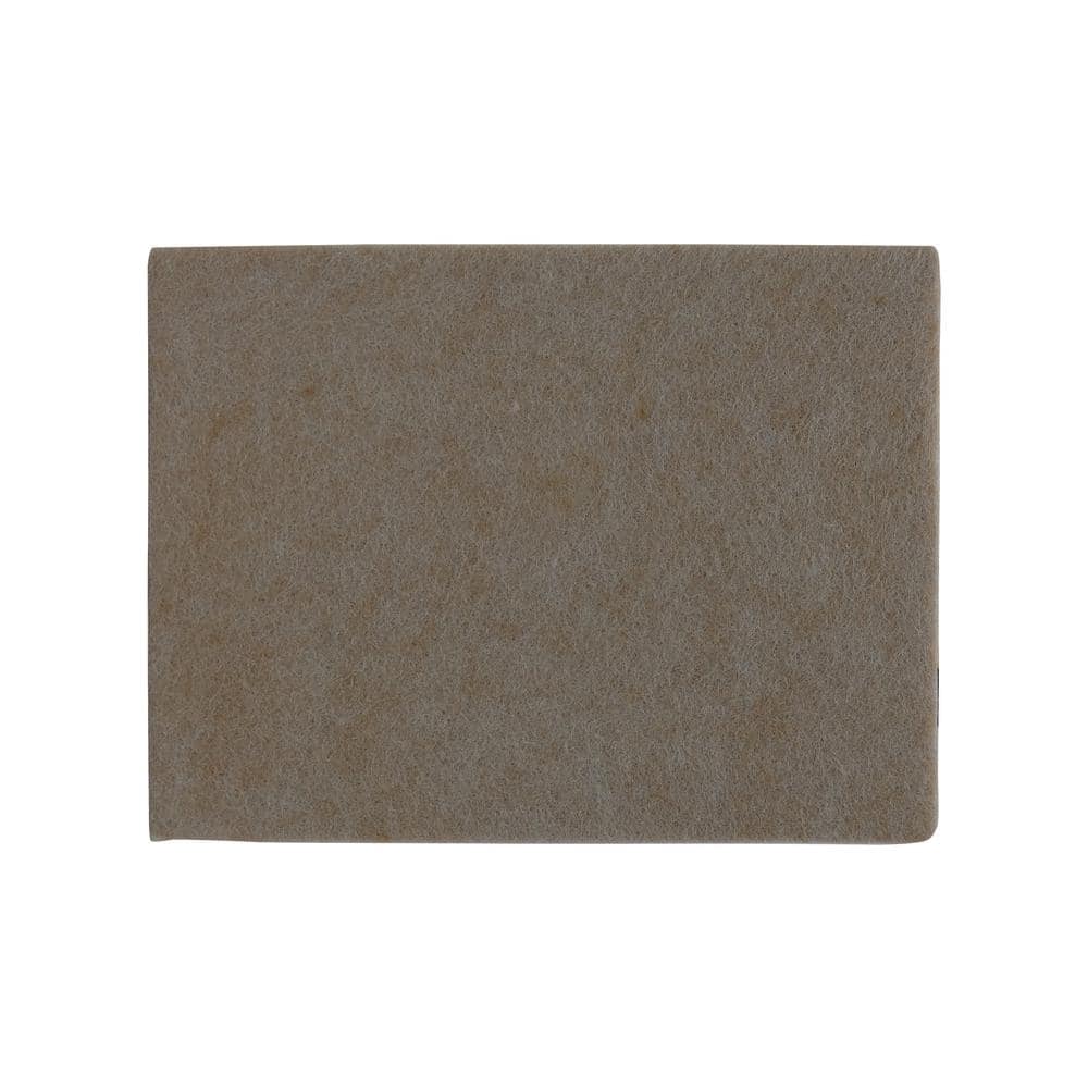 Everbilt 4-1/4 in. x 6 in. Brown Rectangular Felt Heavy-Duty Self-Adhesive  Furniture Sheet (2-Pack) 49860 - The Home Depot