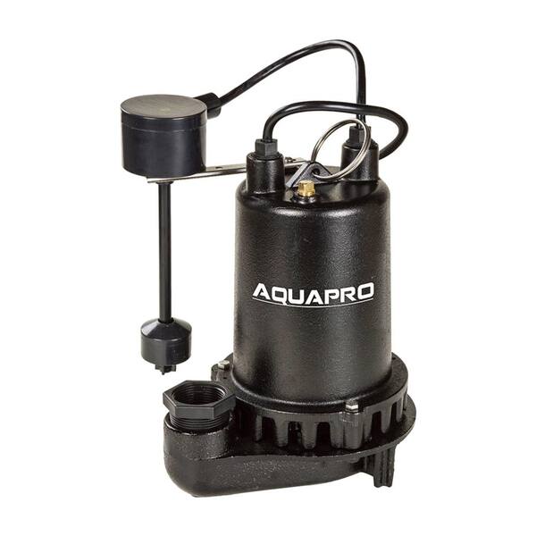 AquaPro 1/2 HP Submersible Sump Pump with Direct-in Vertical Float Switch